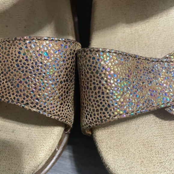 DANSKO Sophie Sandals Metallic Iridescent Leather Clogs Comfort EUR 38/ US 7.5 - Picture 2 of 12